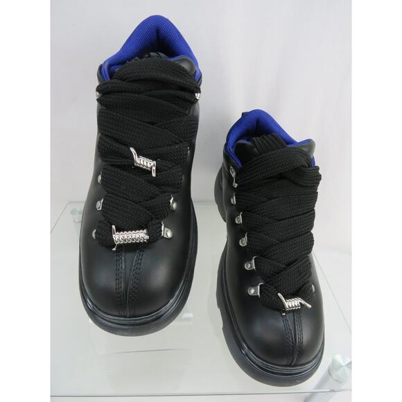 NIB BURBERRY TREK BLACK LEATHER LACE UP HIKING BOOTS US 8.5 41.5 ITALY $1190 - Picture 12 of 16